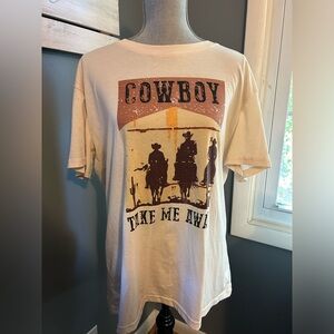 Cowboy Take Me Away Vintage Wester Shirt